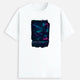 Disconnect Glitch Loop Tee – Cyberpunk Chaos in Motion Unisex Stretch T-shirt - White