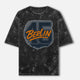 Berlin 45 Front Print Unisex Acid Washed Oversized Tee