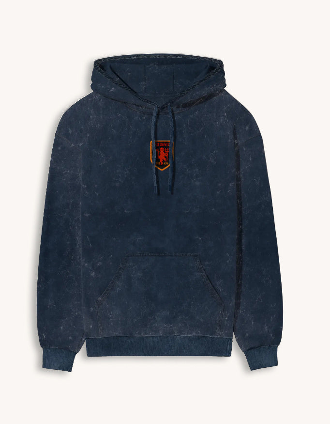 🔥 Acid-Washed Streetwear Meets Embroidered Fandom: Red Devils Hoodie Review