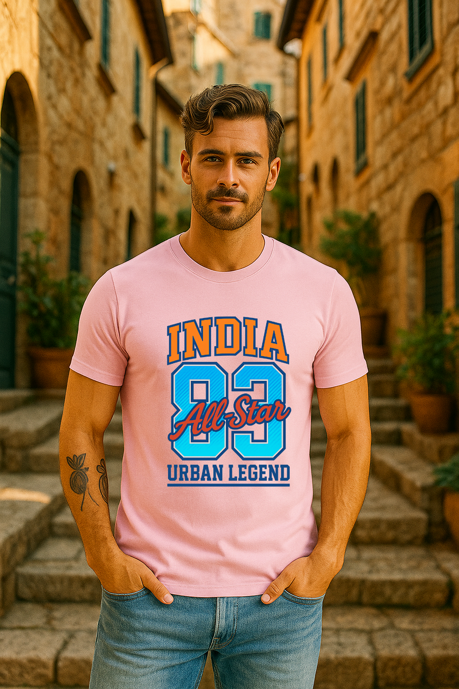 🏏 INDIA '83 All-Star Urban Legend Edition – Stretch Fit T-Shirt
