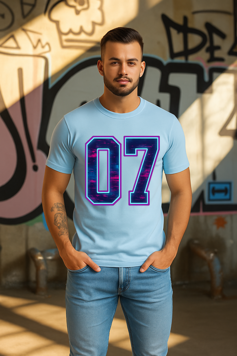 🔥 07 Neon Rush Edition – Stretch Fit T-Shirt