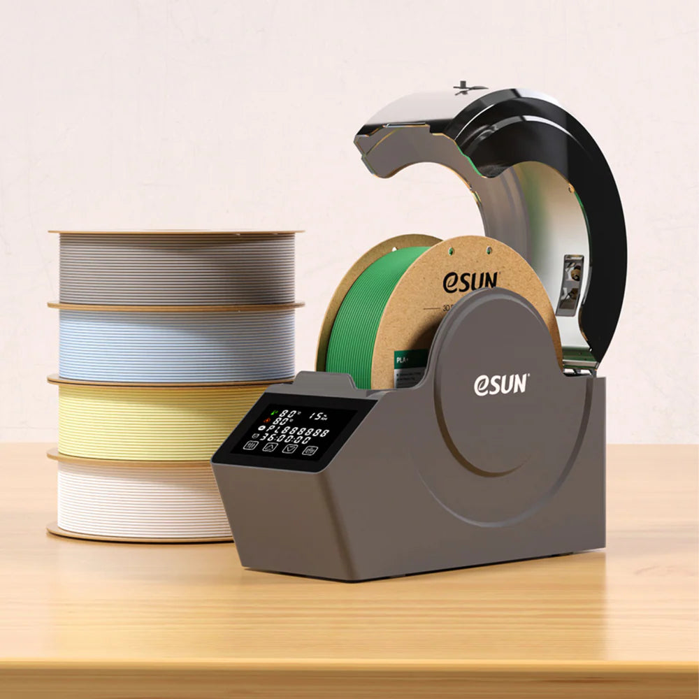 eSun 3D Printing Filament Dry eBox Pro | Intelligent Filament Dryer Box with 70°C Heating, LCD Touchscreen & Humidity Monitoring for 3D Printing and Long-Term Protection