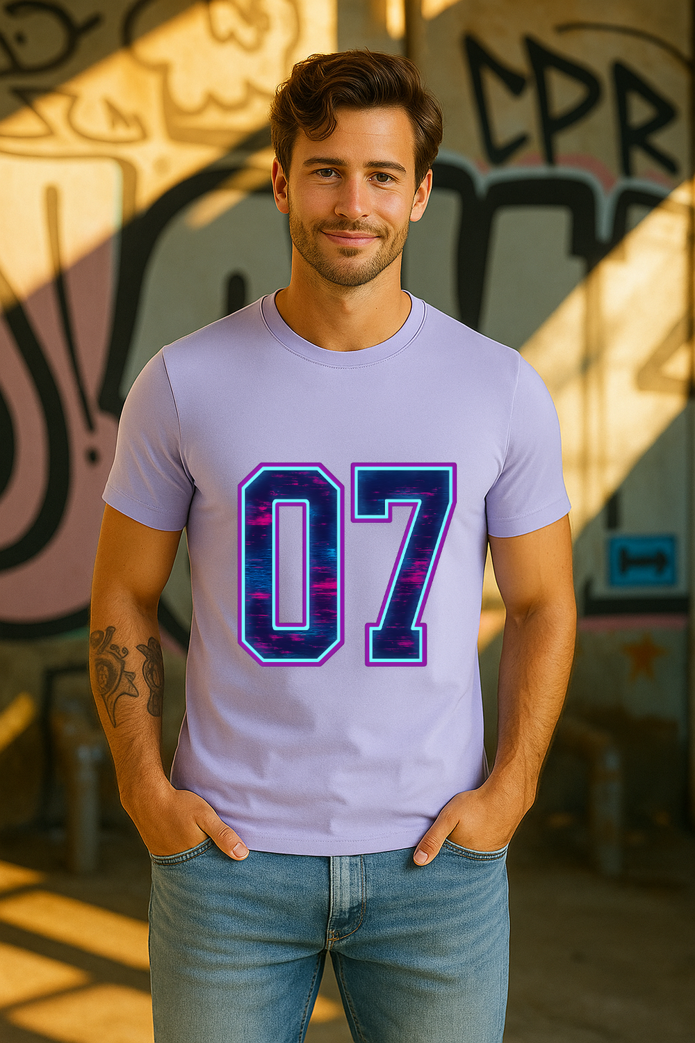 🔥 07 Neon Rush Edition – Stretch Fit T-Shirt