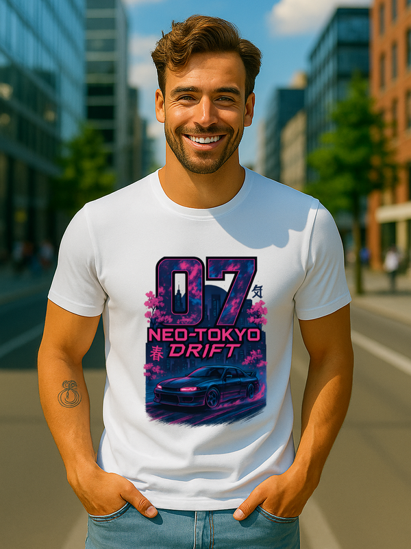 Neo-Tokyo Drift 07 – Unisex Stretch T-Shirt