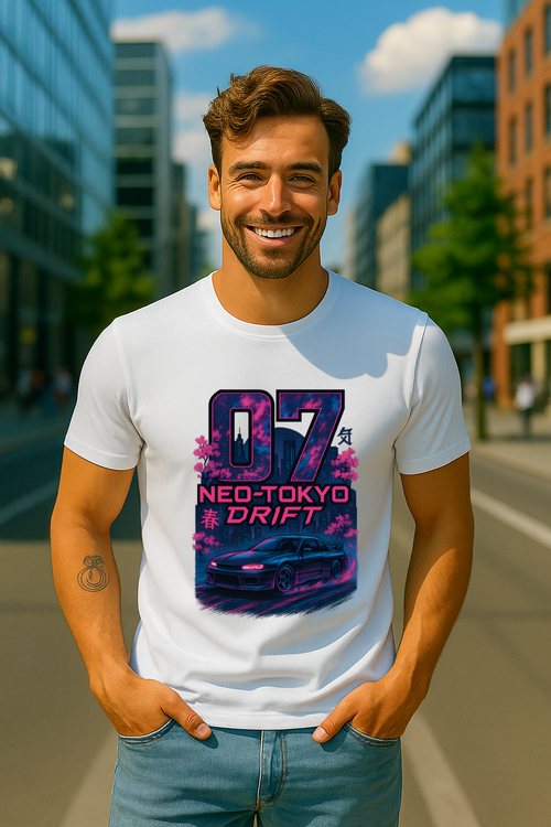 Neo-Tokyo Drift 07 – Unisex Stretch T-Shirt