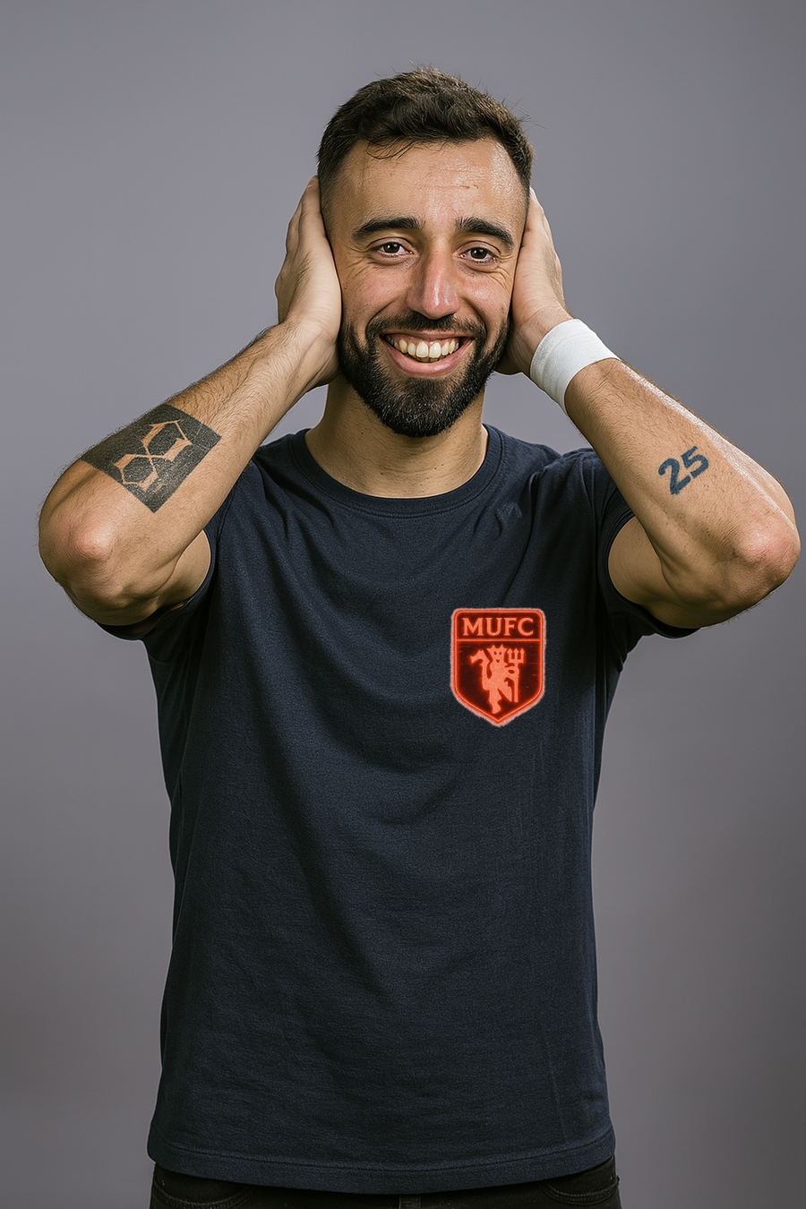 Unisex Stretch T-shirt MUFC BRUNO ELECTRIC BLUE