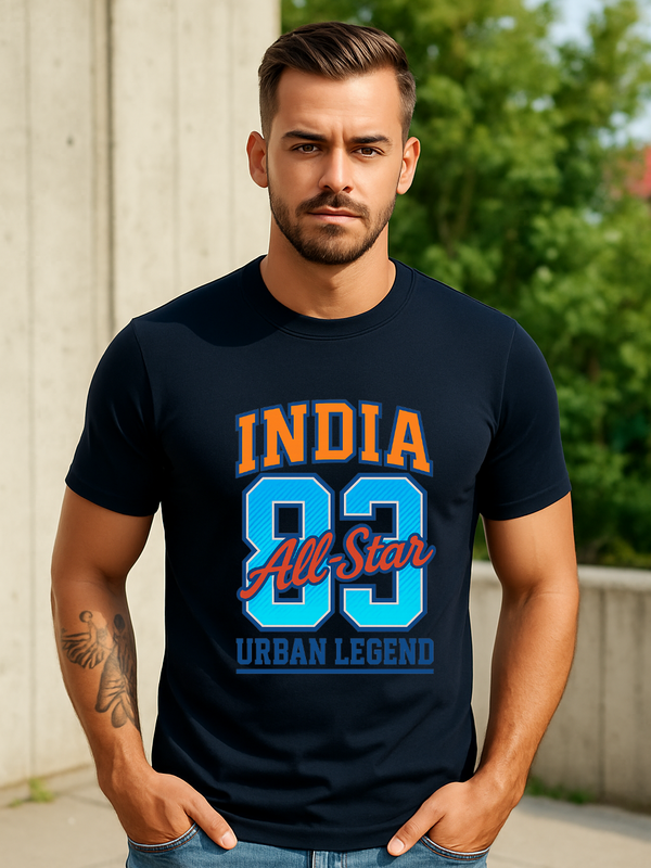 🏏 INDIA '83 All-Star Urban Legend Edition – Stretch Fit T-Shirt