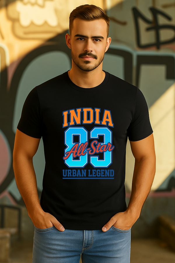 🏏 INDIA '83 All-Star Urban Legend Edition – Stretch Fit T-Shirt