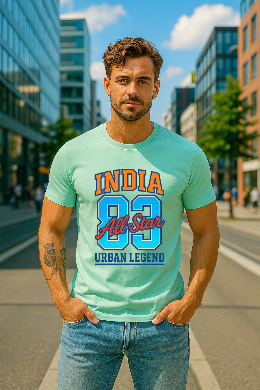 🏏 INDIA '83 All-Star Urban Legend Edition – Stretch Fit T-Shirt