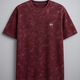 RFM Maroon Acid Wash Oversized Tee – Bold. Washed. Unbothered