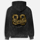 Unisex Acid Washed Hoodie - Berlin Wall