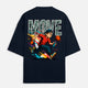Move Back Print Unisex Terry Oversized Tee