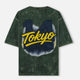 Unisex Acid Washed Oversized Tee - Tokyo 14