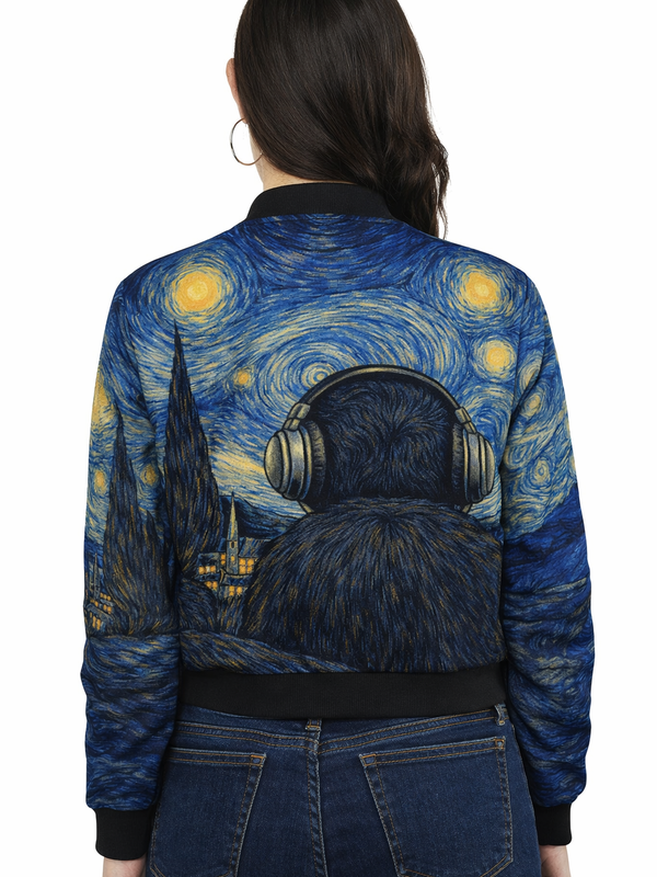 Darwin Starry Nights Women's AOP Bomber Jacket