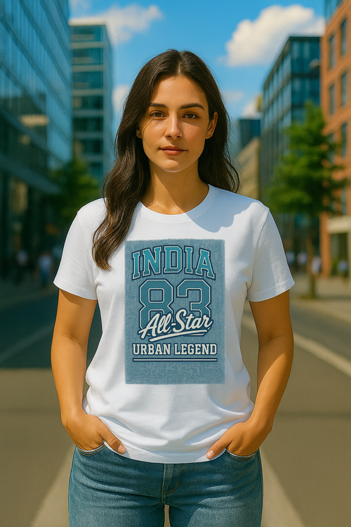 🇮🇳 India All-Star '83 Stretch Tee – Urban Legend Edition