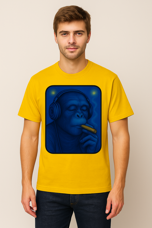 🔥 Starry Night Primate Tee 🔥 Yellow Pop