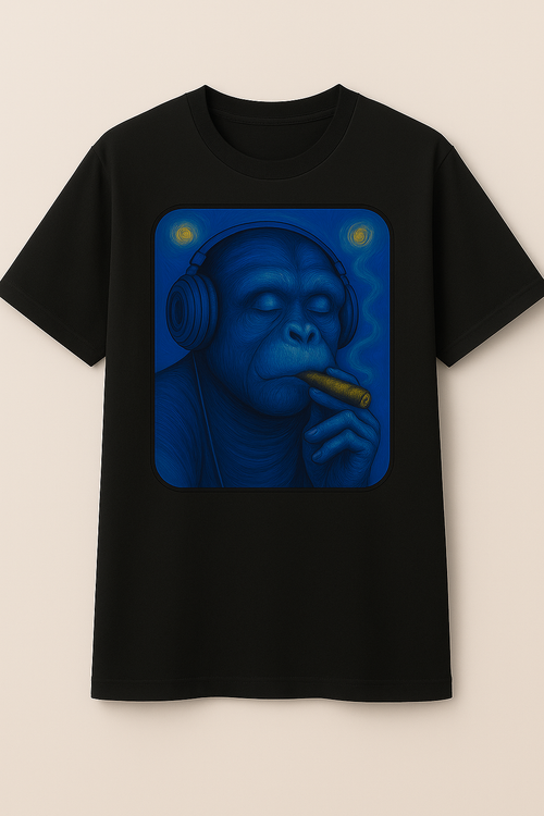 🔥 Starry Night Primate Tee 🔥 Midnight Black