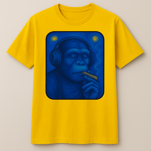 🔥 Starry Night Primate Tee 🔥 Yellow Pop