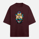 RFM “찐 Dumpling Power” Oversized Graphic Tee – Graffiti Vibes, Steamed Fresh - Maroon