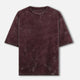 Maroon Unisex Acid Washed Oversized Tee