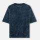 Navy Blue Unisex Acid Washed Oversized Tee