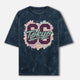 Tokyo 66 Front Print Unisex Acid Washed Oversized Tee