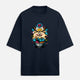 RFM “찐 Dumpling Power” Oversized Graphic Tee – Graffiti Vibes, Steamed Fresh - Navy Blue