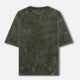 Olive Green Unisex Acid Washed Oversized Tee