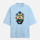 RFM “찐 Dumpling Power” Oversized Graphic Tee – Graffiti Vibes, Steamed Fresh - Sky Blue