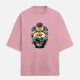 RFM “찐 Dumpling Power” Oversized Graphic Tee – Graffiti Vibes, Steamed Fresh - Flamingo