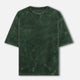 Bottle Green Unisex Acid Washed Oversized Tee