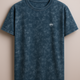 RFM Navy Blue Acid Wash Oversized Tee – Deep Fade, Elevated Basics