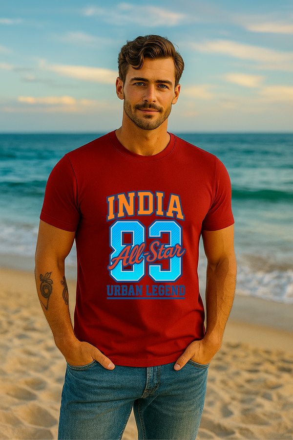 🏏 INDIA '83 All-Star Urban Legend Edition – Stretch Fit T-Shirt