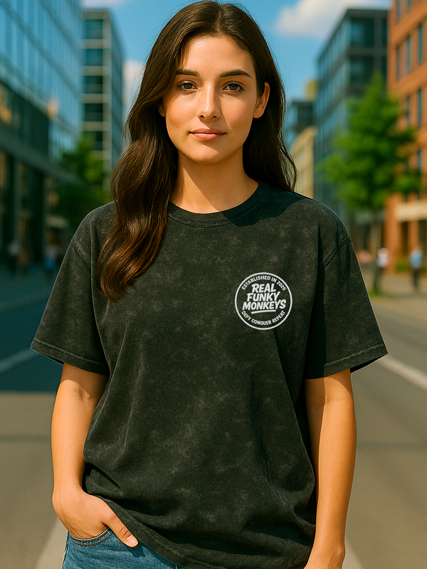 Mumbai 72 Acid Washed Oversized T-Shirt – Real Funky Monkeys Original