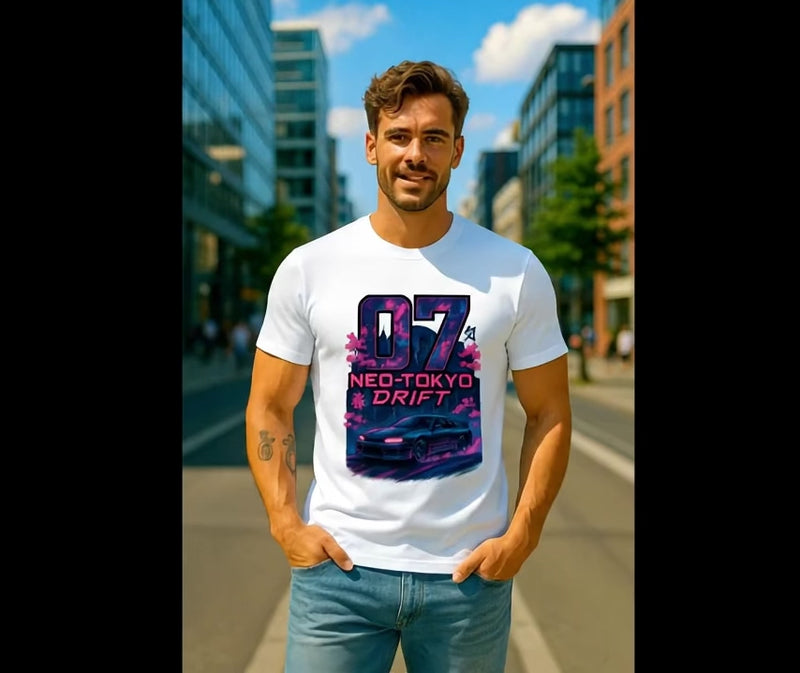 Neo-Tokyo Drift 07 – Unisex Stretch T-Shirt
